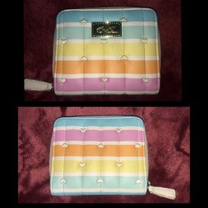 Colorful heart wallet; Betsy Johnson